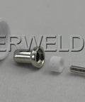 Pro Grade Plasma Torch Consumables Kit For PT-31 LG-40 JG-40 WSD-40 With Nickel Plated Tips Nozzle 18866L close-up view