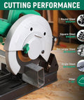 7-Inch Metal Cutting Chop Saw With 1500W Copper Motor, Heavy-Duty Electric Cut Off Machine for precise steel and metal cuts