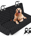 Go To Dog Car Seat Cover For Backseat Waterproof Bench Protector For Cars Trucks And SUVs Non Slip With Middle Armrest, black