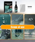 DIY Windshield Chip Repair Kit 2026 Upgrade Quick Fix Liquid Glass for Cars with repair examples and kit components.
