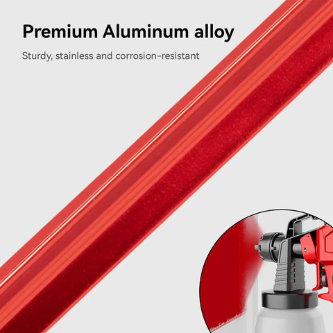 Close-up of red Y-shaped peg from Ultralight 7-Inch Aluminum Tent Stakes Set 12 Pack With Reflective Pull Ropes in promotional image.