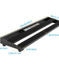 Gig-Ready Aluminum Guitar Pedalboard With Built-In Power Supply, Ultra Lightweight 1.8lb, 19x5 Inch Black Pedal Board angled view