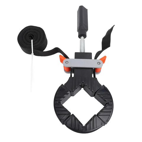 Quick Tension Adjustable Strap Clamp For Pro Level Woodworking And Swifter Picture Frame Assembly Featuring A Heavy Duty 32 Foot Nylon Webbing Strap With Slick Lever Action And No Fuss Rotation Handles