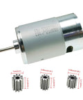 12V 550 DC Motor High Torque Drive Engine Powered Wheels Upgrade Kit For Ride On Toys Cars, 12000RPM, 3 Gear Teeth Options
