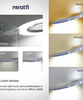XL Bifocals 1200 Lumens LED Magnifying Lamp With Clamp, 3 Light Modes, Adjustable Color Temperature 3000K-4500K-6000K