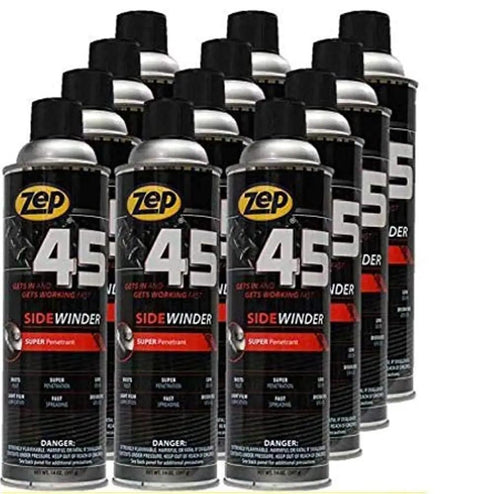 Sidewinder Super Penetrant 14 Oz Aerosol Case of 12 for frozen and corroded parts includes twelve cans of penetrating oil