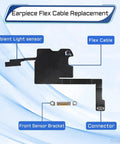 Earpiece Flex Cable Replacement For iPhone 15 Pro Series A3102 A2848 A3101 A3104 - DIY Fix To Restore Crisp Calls, Accurate Ambient Light Sensor, Durable Build, Easy Install For Your Phone, front sensor bracket and connector