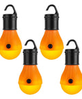 Soft Amber Sleep Lantern Bulbs, 4 Pack, Portable Hanging Bug Resistant Lights for kids, camping, hiking, and decoration