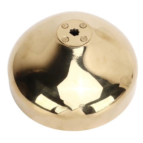 Fencing Epee Hand Protector Guard Pro-Grade Aluminum Alloy Construction With Gold Finish, close-up of top view