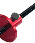 Detail of Heavy Duty Rock Solid Adjustable Wheel Marking Gauge For Woodworking Precision Scriber with smooth knurled knob.