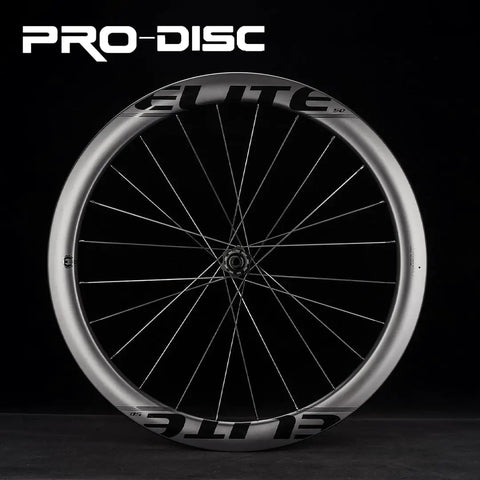Road Disc Brake Carbon Wheelset 700c With 60mm Deep Rim And 28mm Wide Tubeless Compatible Clincher Dope Lightweight Carbon Fiber Rims For Cyclocross And Road Cycling Pillar 1423 Spokes For Strength And Smooth Rolling, front view of wheel showcasing elite rim design