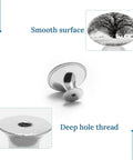 Black And White Tree Round Cabinet Knob Set 2 Pack Stainless Steel Dresser Drawer Pulls Kitchen Cabinet Hardware