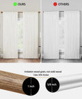 Comparison of Heavy Duty Wood Look Curtain Rods For Windows 48 To 84 Inches With One Inch Diameter And Imitation Wood Grain Finials.