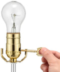 Solid Brass Lamp Knob Replacement With Half Inch Extension Screw On On Off Switch Twist Dial For Table And Floor Lamp Repair 2 Pack in use