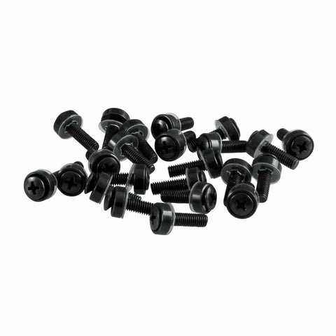 Standard Size Rack Screws 25 Pack Built Tough For Rack Rails And Gear Mounting, 10 32 Thread, Heavy Duty Steel Construction