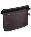 On The Go Dopp Kit Toiletry Bag For Men Water Repellent Nylon Travel Pouch, grey, with zipper closure, angled view