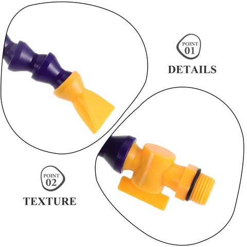 Flexible Coolant Hose With Half Inch Thread And Flat Nozzle Switch showing detail points and texture.