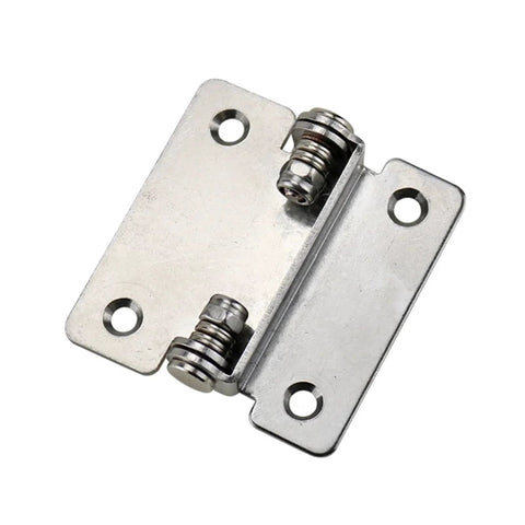 Hinge, 180-degree foldable with free stop, adjustable torque, 304 stainless steel, mounting plate with screw holes