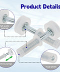 Close-up of Six Pack Bi-Fold Top Roller Guide Wheels featuring 7/8 inch heavy duty nylon rollers with carbon steel springs.