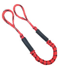 Red Shock Absorbing Bungee Dock Line with Foam Float, Stretchable Mooring Rope for SeaDoo, Yamaha WaveRunner, Kayak and Pontoon Boats