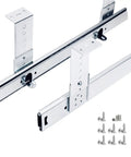 Beast Mode Heavy Duty Metal Drawer Slides With 60kg Load Capacity, Ball Bearing Glide, Adjustable Height, Ultra Smooth Operation, Ideal For Keyboard Trays, Bookshelves, Pianos, Under Desk Trays, metal rails with screws