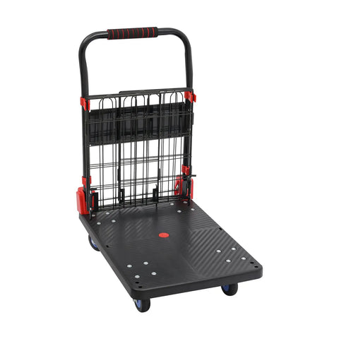 Heavy Duty Hand Truck With Foldable Platform Utility Cart And Removable Side Panel No Sweat Heavy Lifting For Grocery Runs Or Storage Hauls Built Tough And Maneuvers Like A Dream