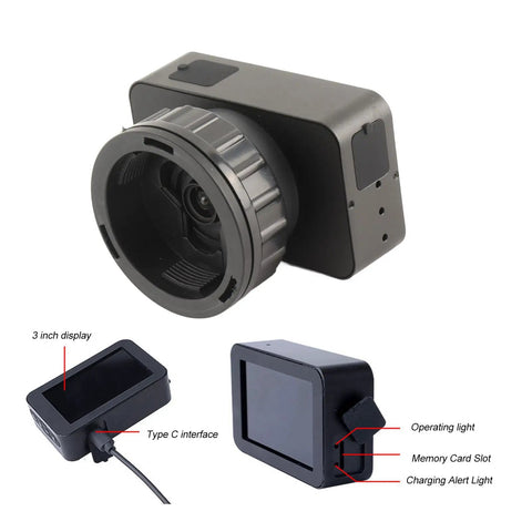 4K Telescope Camera With A 3 Inch Color Display For Real Time Monitoring Expandable Storage Electronic Eyepiece setup view.