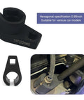 Offset Oxygen Sensor Socket 3/8 Drive 7/8 Inch 22mm 6-Point O2 Sensor Wrench Tool Protect Wires During Install Universal Fit