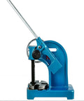 Heavy Duty 2 Ton Manual Arbor Press Desktop Punch Machine With Kickass Cast Iron Frame and Smooth Handwheel, side view