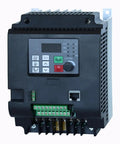 Beefed Up 7.5kW To 11kW Variable Frequency Drive For 3 Phase Motors, black industrial VFD with control panel and terminals