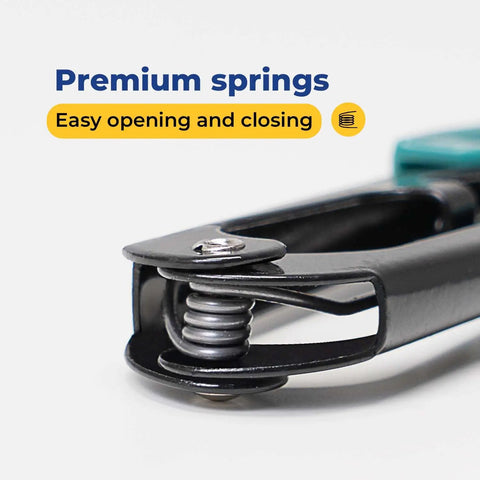 Close-up of premium springs in 4.2 Inch Ultra Sharp Sewing Scissors With Wide Handle For Easy Grip Thread Snips Two Pack