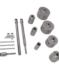 Keenso Heavy Duty Concrete Hole Saw Kit 30 To 100 Mm Premium Tungsten Steel Drill Bit Set For HVAC Installation That Last A Lifetime And Cuts Like A Dream Without Breaking The Bank. concrete hole saw bits and drill shanks set