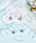 200 Pcs V Shape Stainless Steel Earring Hooks 19 Gauge Drop Ear Wires for Jewelry Making DIY Earring Findings Hoops Displayed