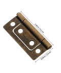 Heavy Duty Iron Hinge Set For Cabinets And Interior Wood Doors With Quiet Operation Vintage Style Perfect For Kitchen Cabinets RVs Campers And Trailer Furniture Hardware, 2.04 in