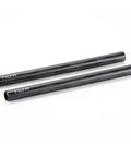 2 Pack 20cm Carbon Fiber Rods 15mm for Rail Support System Lightweight Ultra Strong UV Resistant Coated Matte Black Finish