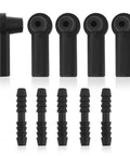 5 Piece Brake Bleeder Kit Connectors Set For Quick Brake Fluid And Air Changes, rubber couplings and adapters shown