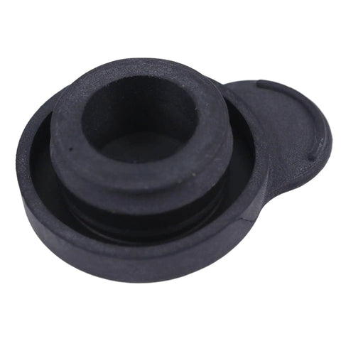 Radiator Coolant Cap Replacement for Yamaha ATVs 2006 Through 2021, black plastic twist-on cap, top view