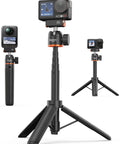 Magnetic Travel Selfie Stick Tripod For DJI Action Cameras Go To Gear with 21.4 inch extendable grip and quick release