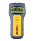 Electronic Finder Handheld Wall Scanner for Wood Metal Studs Detection with LED Alarm Detector in gray and yellow color scheme.
