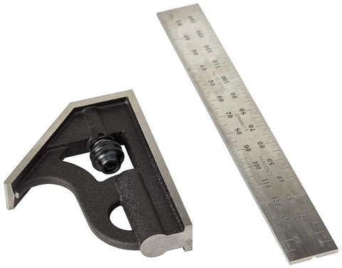 Student Combination Square 150mm Blade With Cast Iron Head Hardened And Tempered Blade 35 Graduation for beginners and apprentices.