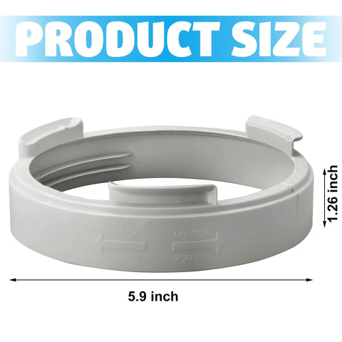 Round 5.9 Inch Portable Air Conditioner Exhaust Hose Coupler Window Adapter For Round AC Unit Outlet, Easy Fit Tube Connector