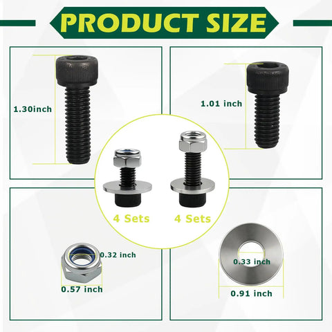 Product size chart for Bottom Mount Seat Hardware Kit For Racing Seats Sliders And Brackets