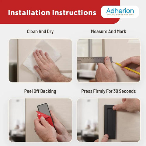 Installation instructions for 6 Inch Finger Flush Pulls For Closet Pocket And Sliding Barn Door Handle Set Matte Black Finish