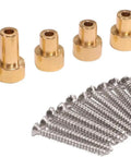 6 Piece Metal Brass Body Lift Spacer Kit For 1/12 MN82 LC79 RC Cars, CNC Precision Machined Upgrade To Fit Larger Wheels And Prevent Tire Rubbing In Turns., brass spacers and screws