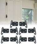 Self Closing Overlay Flush Cabinet Hinges with Chrome Finish Cold Rolled Steel Built to Last Soft Close Noise Reduction Black 10 Pack