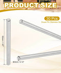 3mm X 50mm Dowel Pins Stainless Steel 304 30 Pack Shelf Pins For Shelves And Furniture Fixing Rust Proof Anti Corrosion