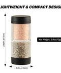 Moisture Proof Salt And Pepper Shaker Set With Airtight Lid Two In One Portable Spice Shaker dimensions 3.82in x 1.57in