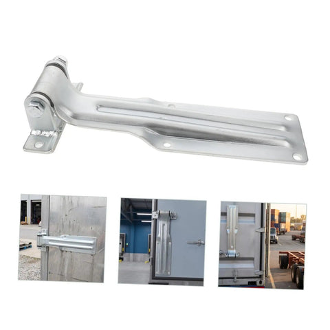 Heavy Duty Truck Door Hinge For Utility Trailer And Refrigerated Truck With Iron Construction And Anticorrosion Finish Delivers High Strength And Stable Temperature Control For Cargo Applications, silver hinge on cargo door