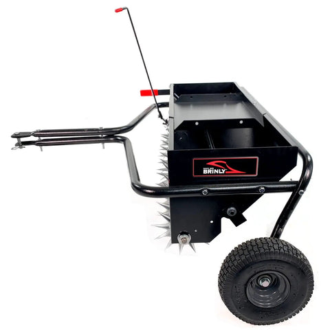 Tow Behind 2-In-1 Lawn Aerator And Spreader With Weight Tray For Extra Penetration Drops Seed Fertilizer Or Lime While Aerating 40-Inch