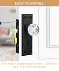 Dope Three Pack Mortise Lock Set For Interior Doors With Crystal Glass Knobs And Skeleton Key Oil Rubbed Bronze Finish